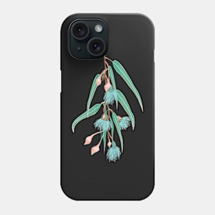 Summer Fun Eucalyptus Pattern - Peach and Teal Color Palette Phone Case