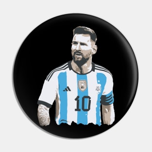 Messi Tribute - Lionel Soccer Player Goat Messi - Ronaldo Soccer Mbappe Messi Argentina Maradona Michael Jordan Inter Miami Ronaldinho Argentina Cristiano Ronaldo - 10 - Barcelona vs real Madrid - World Cup - Mundial de Futbol Pin