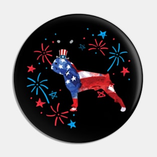 Boston Terrier Uncle Sam Hat 4Th Of July Pin