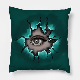 Creepy gaze of curiosity Pillow