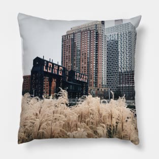 Long Island City Queens NYC Waterfront Pillow