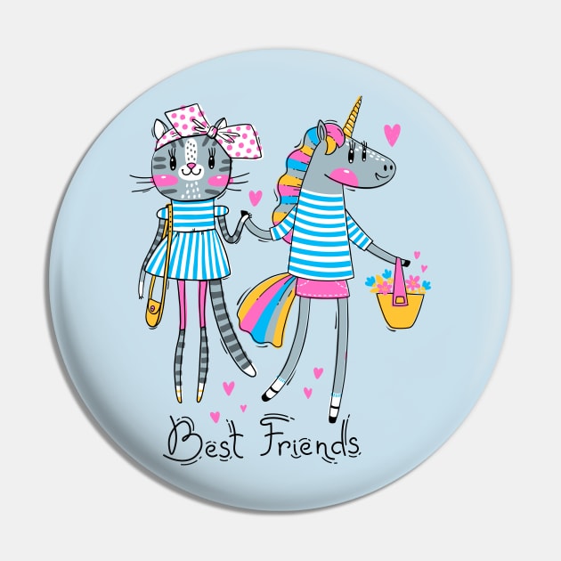 kitty unicorn best friends Pin by Mako Design 