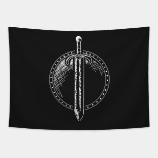 Sword and shield Tapestry