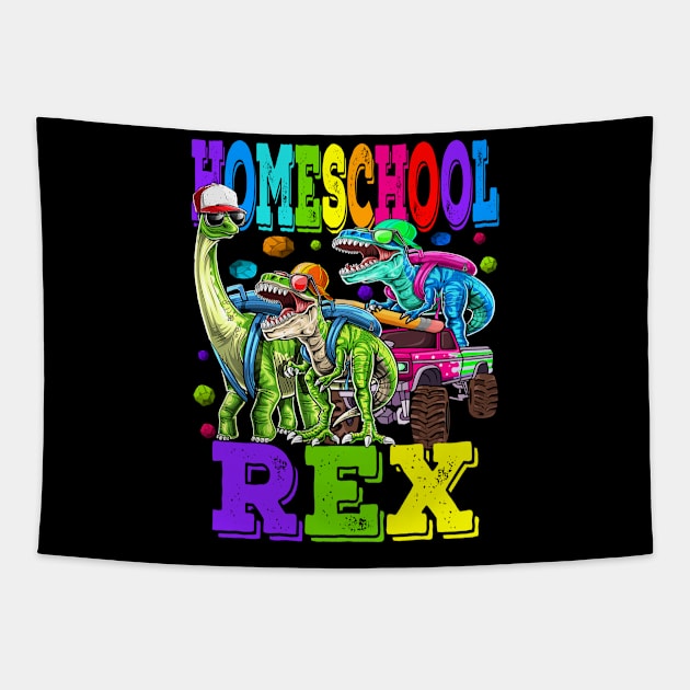 Homeschool saurus Rex Dinosaur Homeschool Back to School Tapestry by eyelashget