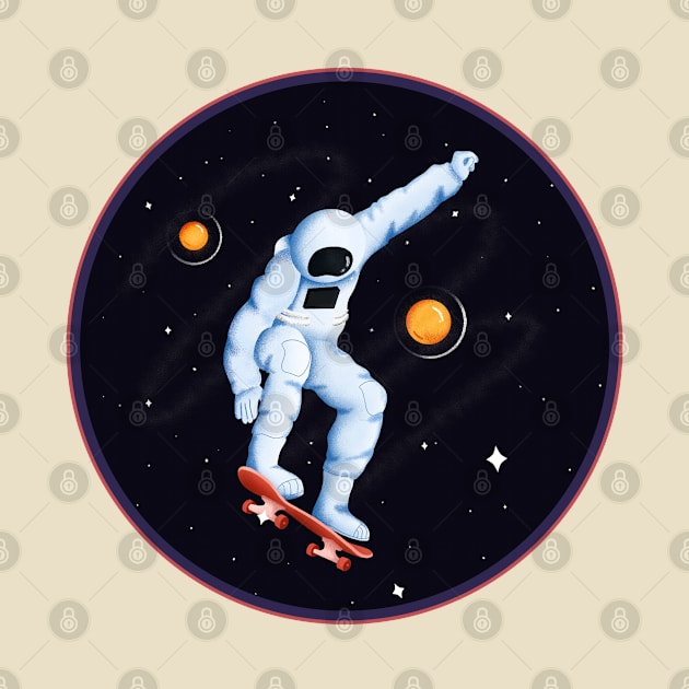 Astronaut Skating On Space by ozumdesigns
