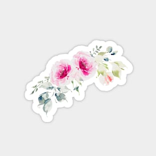 Soft delicate Botanicals - dark background - Zaylee Raine Collection Magnet