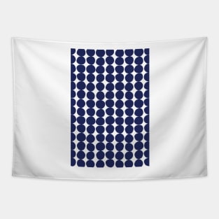 Midcentury Modern Dots Blue Palette Tapestry