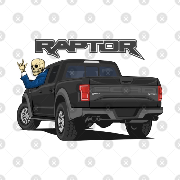 Truck ranger raptor f150 4x4 hand skull metal black by creative.z