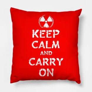 Radioactive Keep Calm and Carry On Pillow