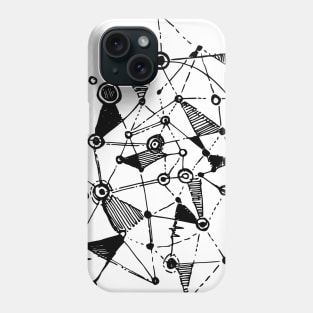 Abstract doodle line Phone Case