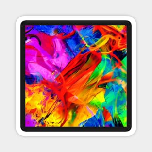 Bright Colorful Abstract Design Magnet