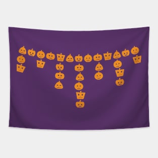 Halloween Pumpkin Garland Tapestry