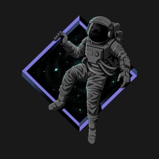 astronaut and dimension square door T-Shirt