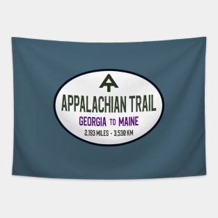 Appalachian Trail - Georgia to Maine - White Oval Tapestry