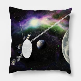 Voyager space probe. Galaxy. Stars. Aliens. Extraterrestrial encounter. Pillow