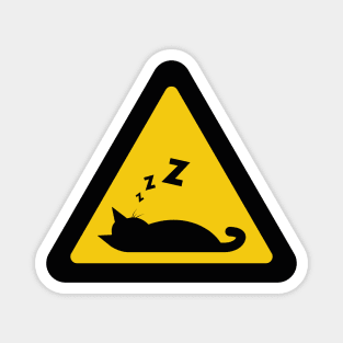 Cat Sleeping Sign Silhouette Magnet