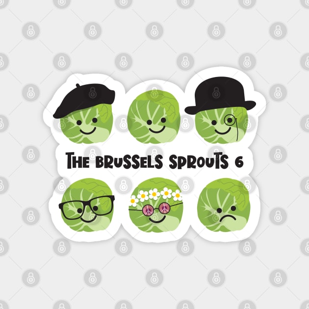 The Brussels Sprouts Six Magnet by VicEllisArt
