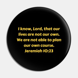 Bible Verse Jeremiah 10:23 Pin