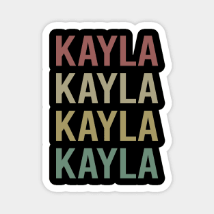 Colorful Text Art - Kayla Name Magnet