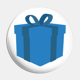 Blue gift box Pin