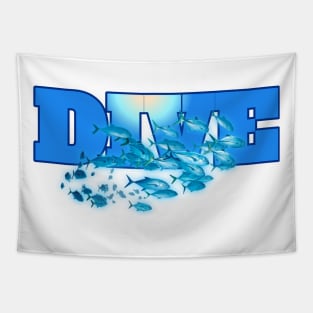 Scuba diving t-shirt designs Tapestry