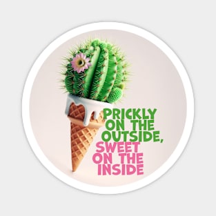 Prickly on the outside, sweet on the inside Magnet