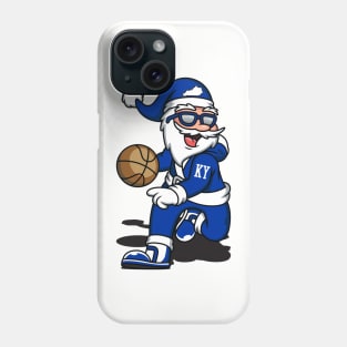 Blue Basketball Kentucky Santa Phone Case