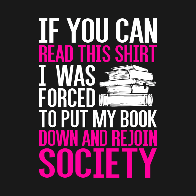 Bookworm Antisocial Book Reading by shirtsyoulike