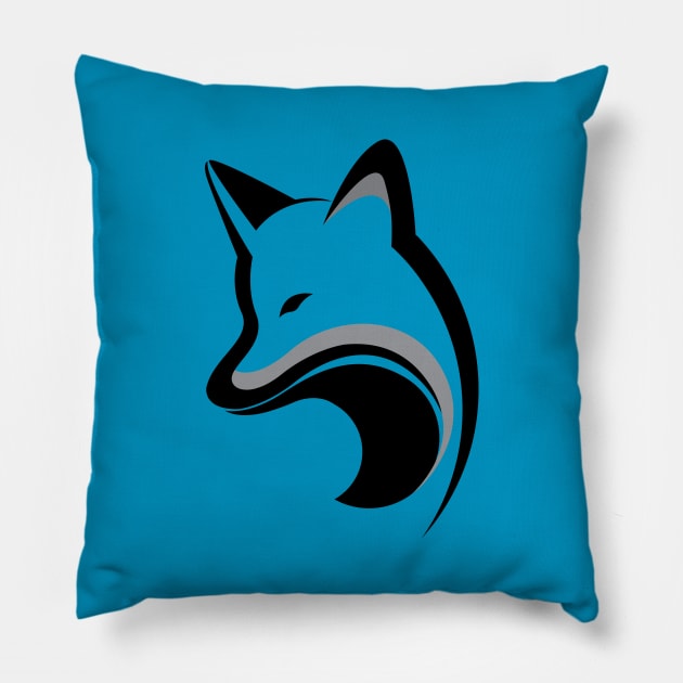 black wolf Pillow by Express Yourself everyday