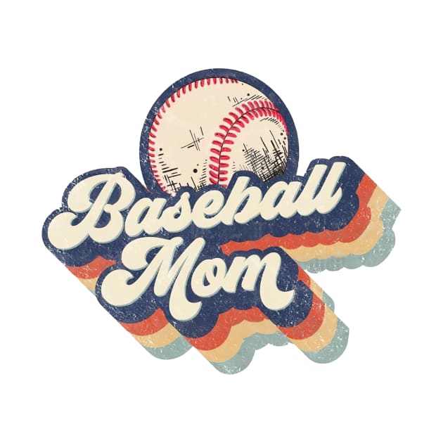 Retro Baseball Mom Mother's Day by Wonder man 