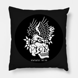 Eagle and Skull Traditional Tattoo Flash Isaiah 40:31 Pillow