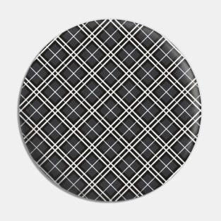 Pretty Simple Check Pattern Stripes Shades of Grey and White Pin