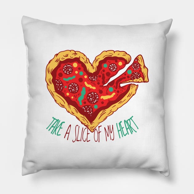 Pizza Heart Pillow by LR_Collections