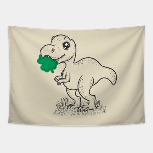 Shamrock dino st patricks day Tapestry