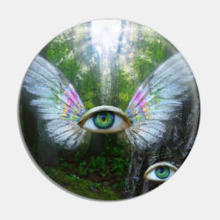 Dreamcore Eye with wings - Angel - Weirdcore dreamcore design Pin