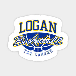 Logan Basketball The Legend Custom Player Your Name Magnet