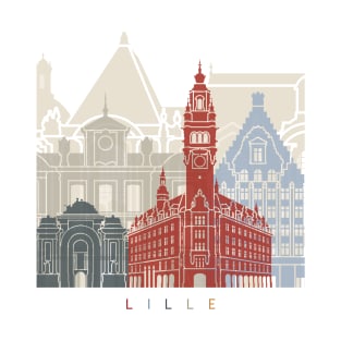 Lille skyline poster T-Shirt