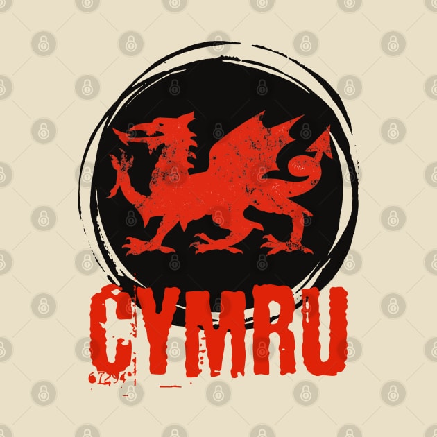 Cymru Welsh Dragon by Teessential
