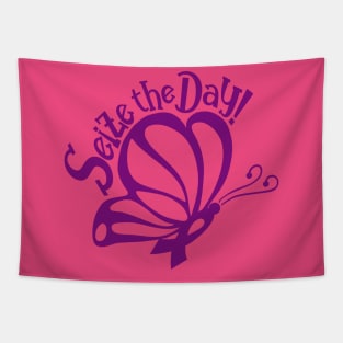 Seize the Day! - Purple Butterfly Tapestry