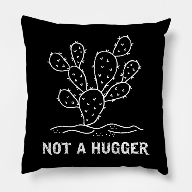 Not A Hugger Cactus Pillow by All-About-Words