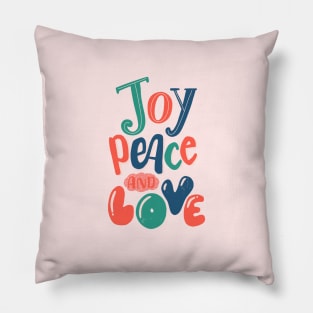 Joy, peace and love Pillow