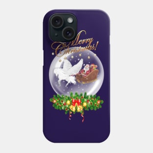 Merry Christmas Greeting. Pegasus, The Helping Hand Phone Case