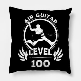 Level 100 Air Guitarist Funny Musician Gift Pillow