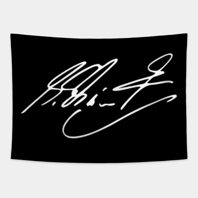 Michael Schumacher S Signature White On Black Michael Schumacher Tapestry Teepublic