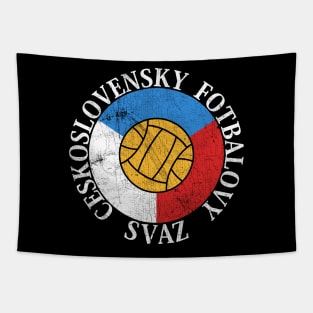 Vintage/Distressed-Style Czech Football Tapestry