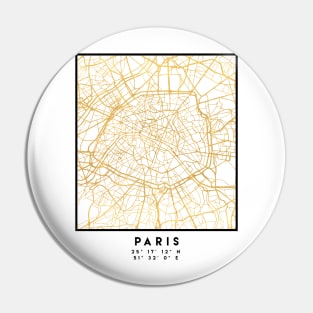 PARIS FRANCE CITY STREET MAP ART Pin