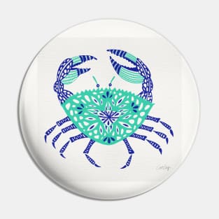 Turquoise Crab Pin