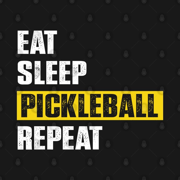 funny Eat Sleep pickleball Repeat by Uniqueify