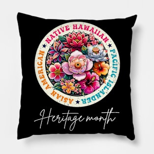 AAPI Asian American Pacific Islander Month Heritage Vintage Pillow