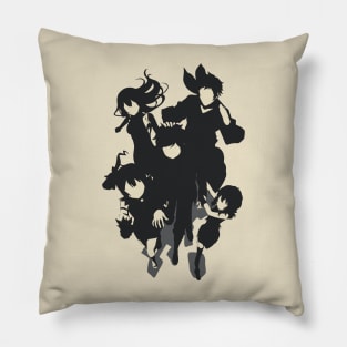 Bell Hestia Welf Liliruca and Ais from Is It Wrong to Try to Pick Up Girls in a Dungeon IV or Dungeon ni Deai wo Motomeru no wa Machigatteiru Darou ka 4 Anime in a Cool Awesome Minimalist Design Pillow